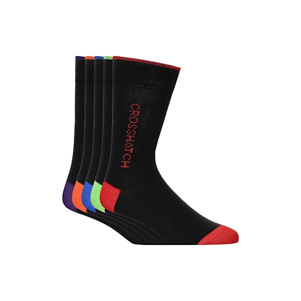 Crosshatch Glowbow Crew Socks (5-pack) One Size Black/M Black/Multicoloured One Size