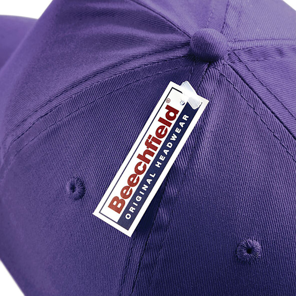 Beechfield Plain Unisex Junior Original 5 Panel Baseball Cap On Purple One Size