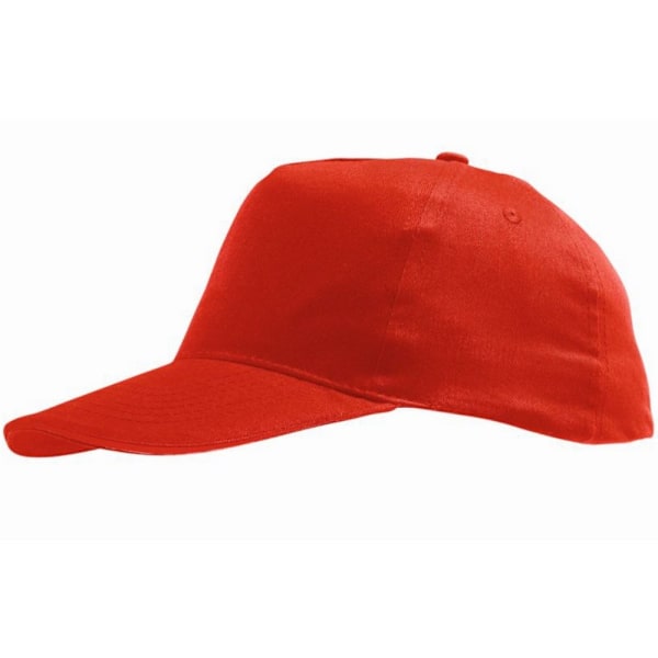 SOLS Unisex Sunny 5 Panel Baseball Cap ONE Röd Red ONE