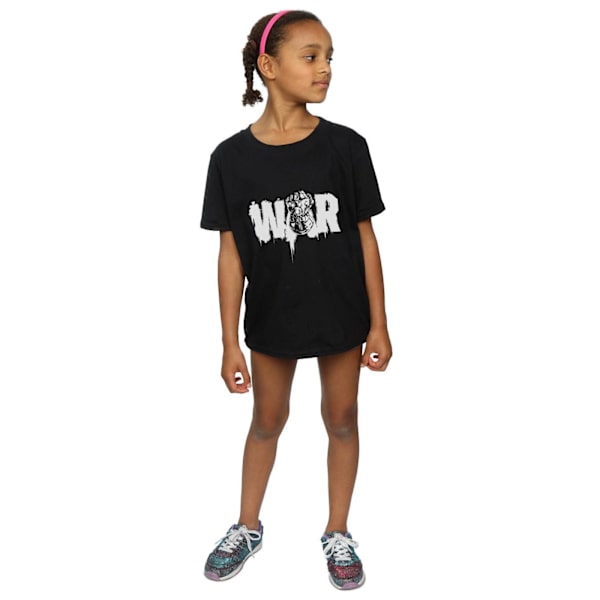Marvel Girls Avengers Infinity War Fist Bomull T-shirt 7-8 år Black 7-8 Years