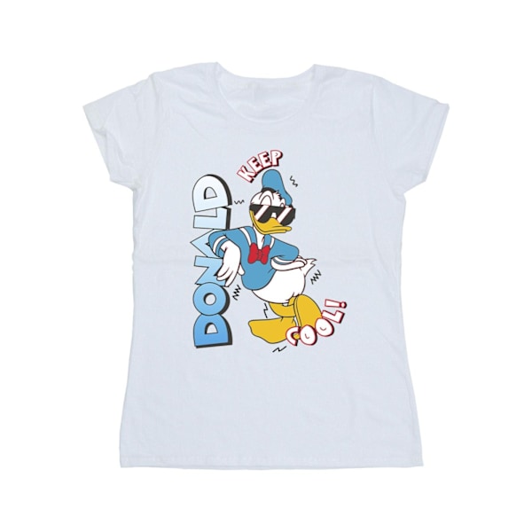 Disney Dam/Kvinnor Kalle Anka Cool Bomull T-shirt L Vit White L
