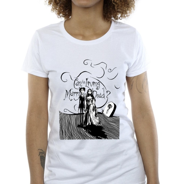 Corpse Bride Womens/Ladies Marry The Dead Cotton T-shirt S Whit White S