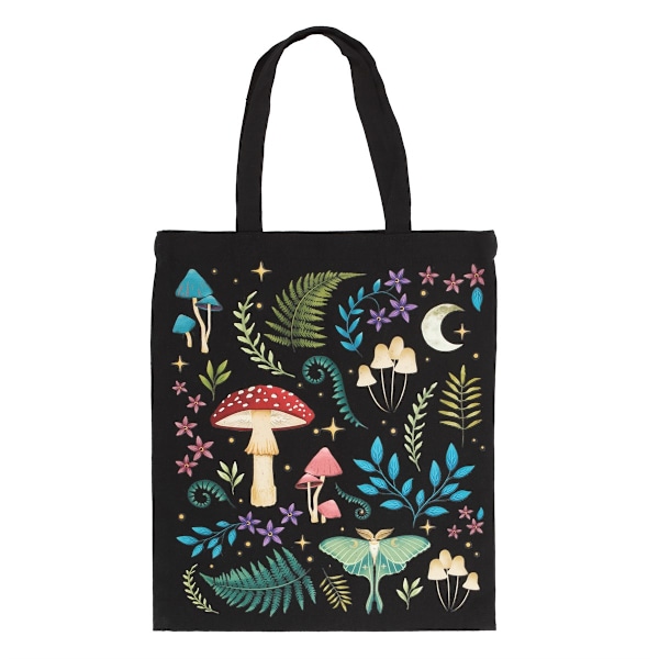 Something Different Dark Forest Tryckt Bomull Tote Bag One Size Multicoloured One Size