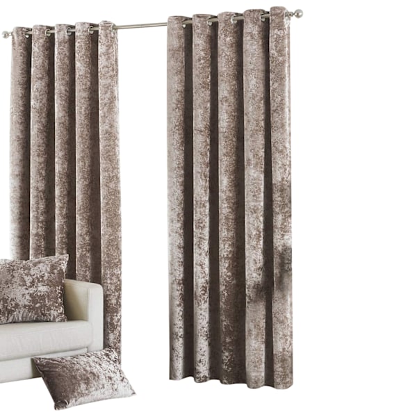 Riva Paoletti Verona Öglettgardiner 66 x 72 tum Ostron Oyster 66 x 72in