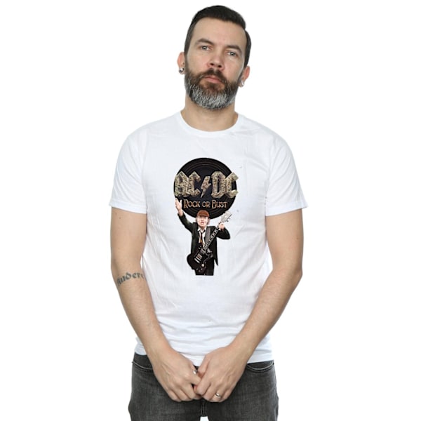 AC/DC Herr Rock Or Bust Angus Young Bomull T-shirt M Vit White M