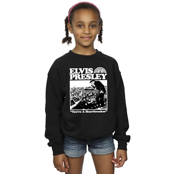 Elvis Girls A Heartbreaker Sweatshirt 5-6 år Svart Black 5-6 Years