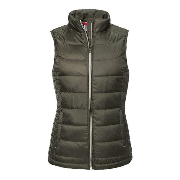 Russell Dam/Kvinnor Nano Vadderad Body Warmer 8 UK Mörk Oliv Dark Olive 8 UK