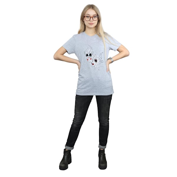Disney Dam/Damer Skurkar Wicked Women Bomull Boyfriend T-Shirt XL Sports Grey Sports Grey XL