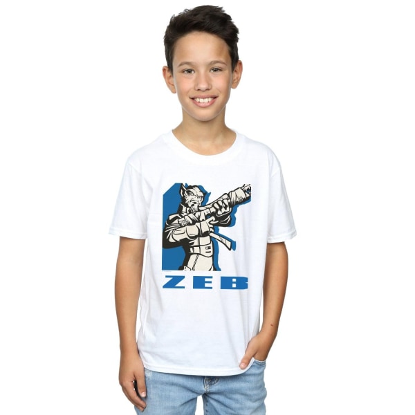 Star Wars Boys Rebels Zeb T-shirt 12-13 år Vit White 12-13 Years