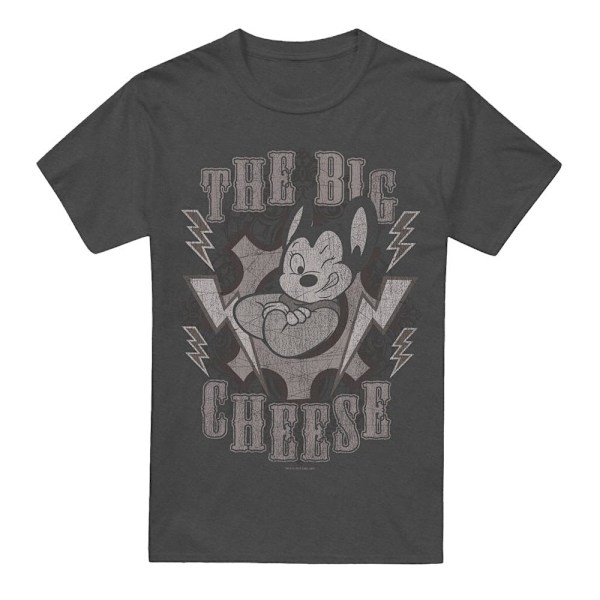 Mighty Mouse Unisex Vuxen The Big Cheese T-Shirt XL Kolgrå Charcoal XL