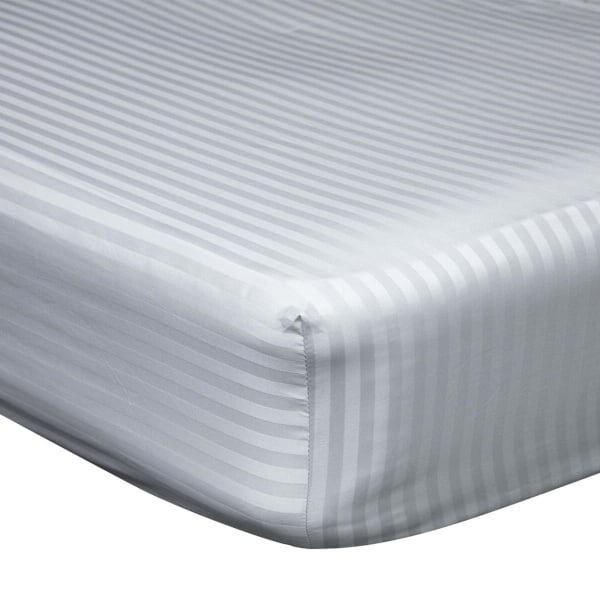 Belledorm 540 trådtäthet satinstriped extra djupt påslakan Platinum Double