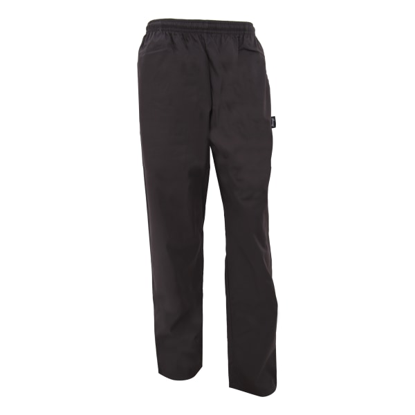 Dennys unisex svarta elastiska byxor/kockkläder (paket med 2) Black 2XL
