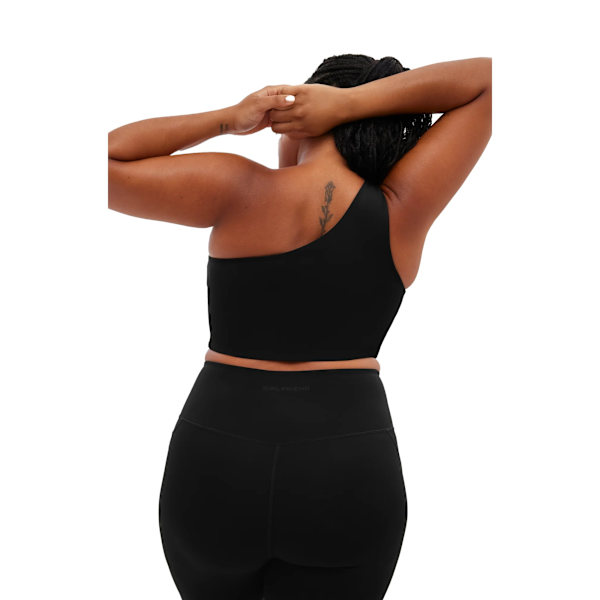 Girlfriend Collective Dam One-Shoulder Sportbehå för Kvinnor Black L