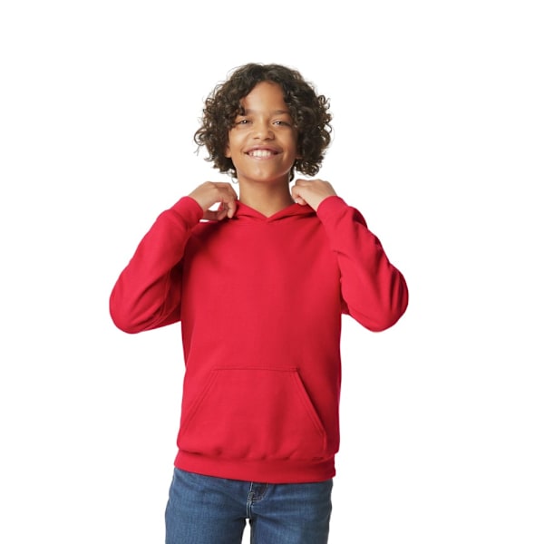 Gildan Barn/Kids Softstyle Enfärgad Mellantung Hoodie 7-8 År Red 7-8 Years