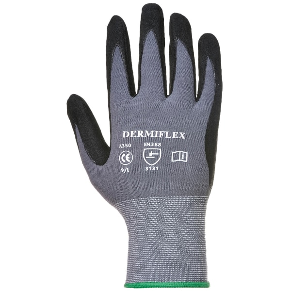 Portwest Dermiflex Safety Work Gloves M Svart Black M