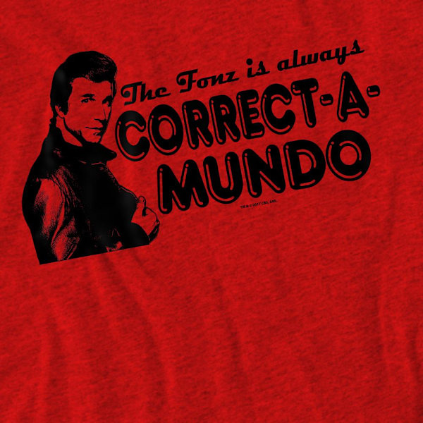 Happy Days Unisex Vuxen Correct A Mundo T-Shirt M Röd Red M