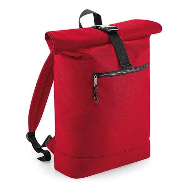 Bagbase Rullad Topp Återvunnen Ryggsäck One Size Röd Red One Size