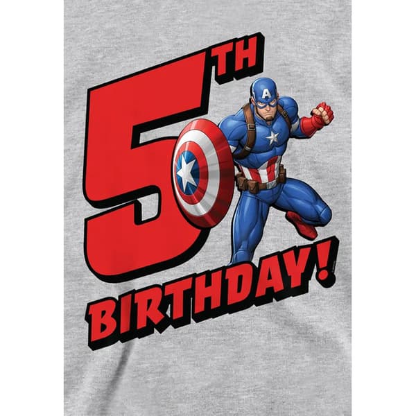 Captain America Barn/Barn 5-årsdag Heather Pull Over H Athletic Heather 7-8 Years