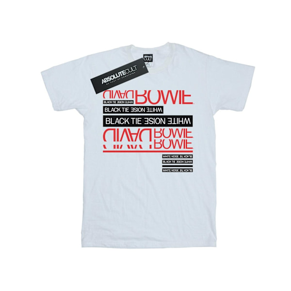 David Bowie Boys Black Tie White Noise T-shirt 12-13 år Vit White 12-13 Years