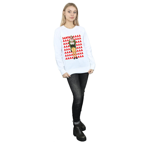 Elf Dam/Damer Buddy Santa Scream Sweatshirt L Vit White L