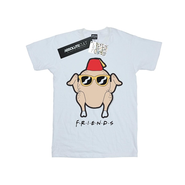 Friends Dam/Damer Solglasögon Turkiet Bomull Boyfriend T-Shir White 4XL