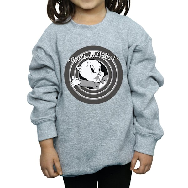 Looney Tunes Flickor Porky Pig That´s All Folks Sweatshirt 12-13 Sports Grey 12-13 Years