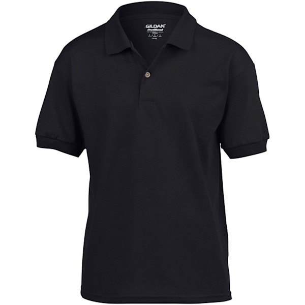 Gildan DryBlend Unisex Jersey Poloskjorta för Barn (2-pack) Black L