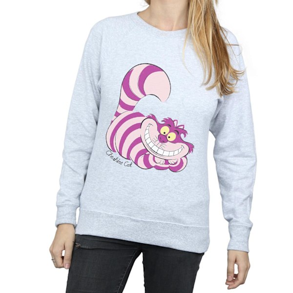 Alice i Underlandet Dam/Dam Cheshire Cat Sweatshirt L Hea Heather Grey L