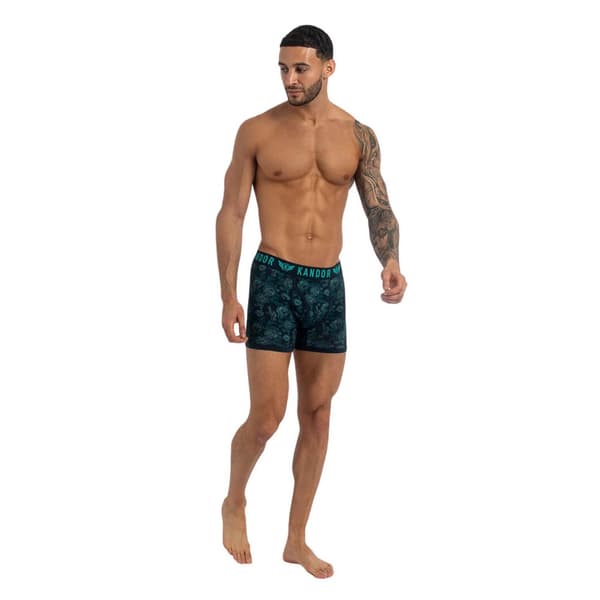 Kandor Herr Florid Boxer Shorts (7-pack) M Turkos Turquoise M