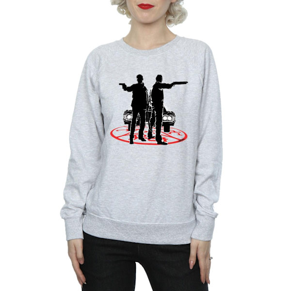 Supernatural Dam/Damer Sam Och Dean Silhouette Sweatshirt L Heather Grey L