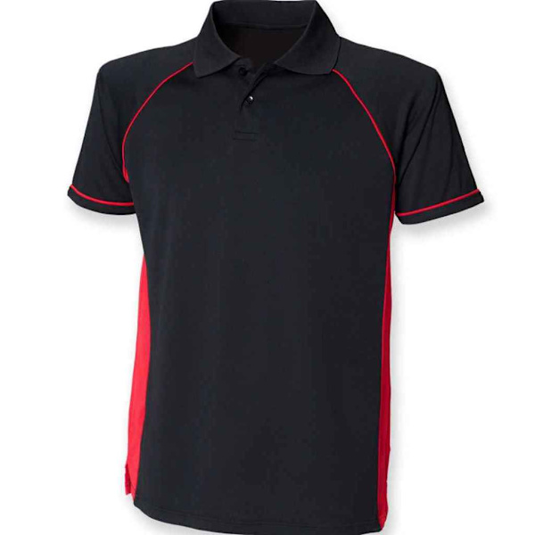 Finden & Hales Performance Kontrast Panel Polotröja M Bla Black/Red M