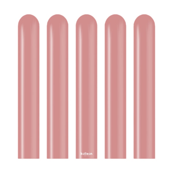Kalisan Latex Retro Modellering Ballonger (Paket med 100) En Storlek R Rosewood One Size