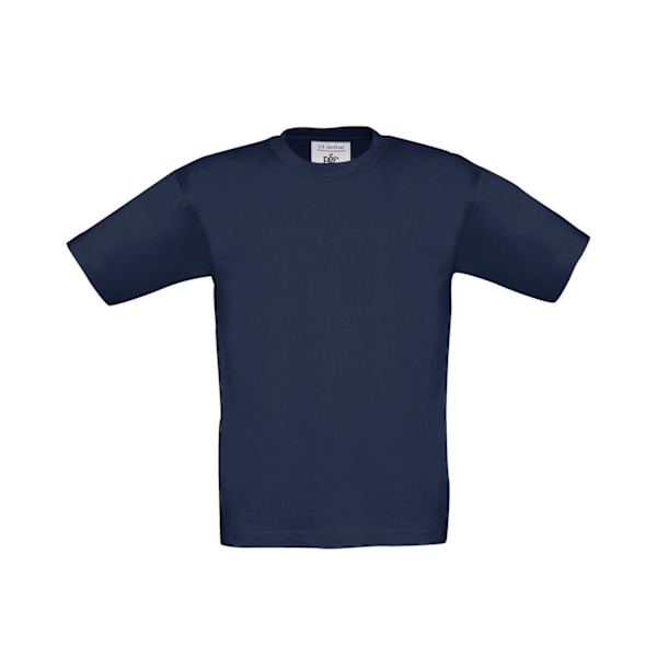 B&C Barn/Barn Exact 190 T-shirt 7-8 år Marinblå Navy 7-8 Years