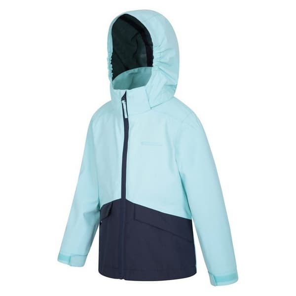 Mountain Warehouse Barnjacka Cloud Burst Vattentät för Barn/Barn Teal 3-4 Years