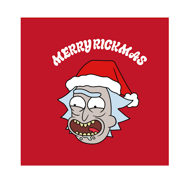 Rick And Morty Unisex Vuxen Merry Rickmas Sweatshirt L Röd Red L