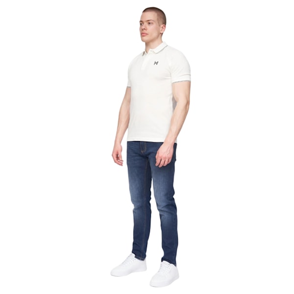 Henleys Herr Moorehen Poloshirt Storlek L Vit White L