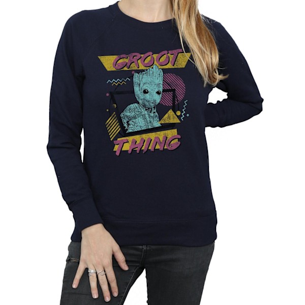 Marvel Dam/Kvinnor Guardians Of The Galaxy Vol. 2 Groot Thing Navy Blue L