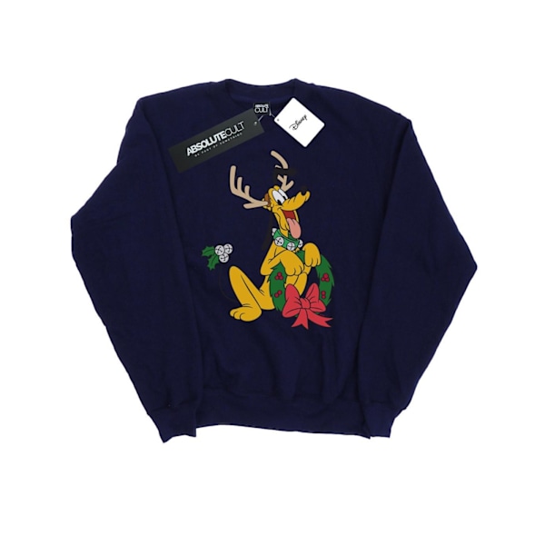 Disney Herr Pluto Jul Ren Sweatshirt 5XL Marinblå Navy Blue 5XL