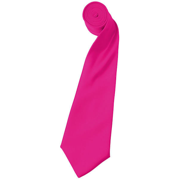 Premier Mens Plain Satin Tie (Narrow Blade) (2-pack) One Size Fuchsia One Size