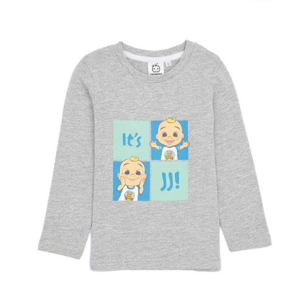 Cocomelon Pojkar Baby JJ Långärmad T-shirt 18-24 Månader Grå Grey 18-24 Months