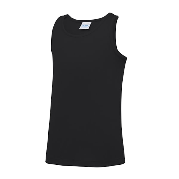 AWDis Just Cool Barn/Barn Plain Sleeveless Vest Top 3-4 År Jet Black 3-4 Years