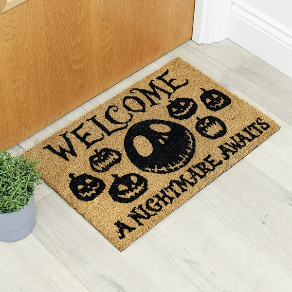Nightmare Before Christmas En Mardröm Väntar Dörrmatta En Storlek Brown/Black One Size