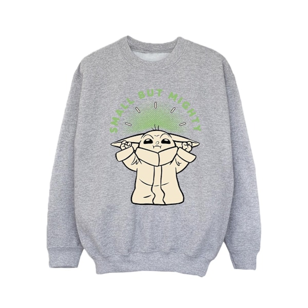 Star Wars Girls The Mandalorian Liten Men Mäktig Grogu Sweatshirt Sports Grey 12-13 Years