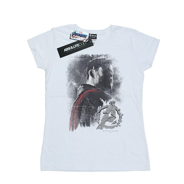 Marvel Womens/Ladies Avengers Endgame Thor Borstad Bomull T-Shirt White XXL