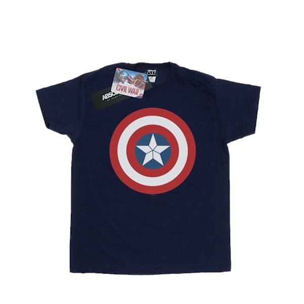 Marvel Boys Captain America Civil War Shield T-Shirt 9-11 år Navy Blue 9-11 Years