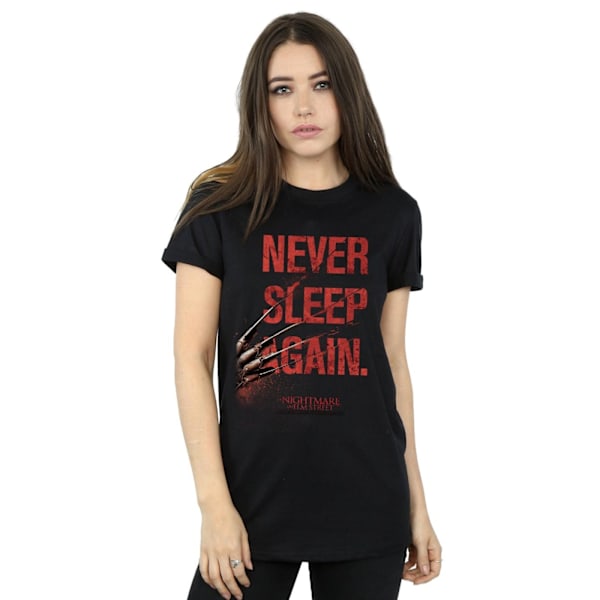 A Nightmare On Elm Street Dam/Damer Aldrig Sov Igen Bomull Pojkvän T-Shirt L Svart Black L