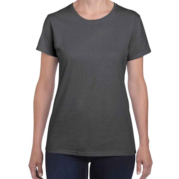 Gildan Dam/Dam Heather Bomull Tung T-shirt 8 UK - 10 UK Dark Heather 8 UK - 10 UK