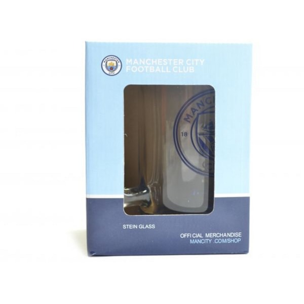 Manchester City FC Stein Pint Glas En Storlek Klar Clear One Size