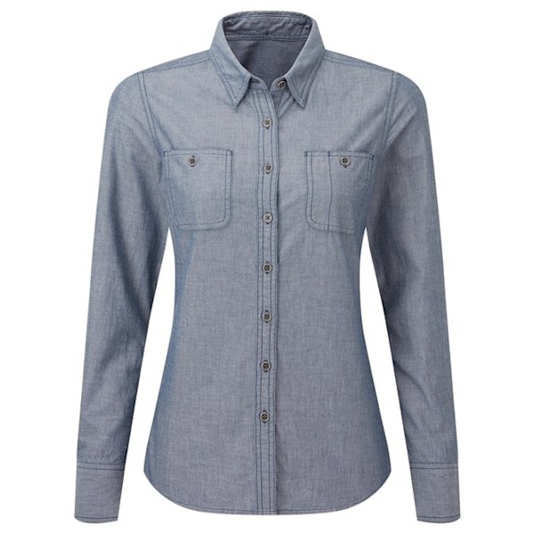 Premier Dam/Kvinnors Ekologisk Fairtrade-Certifierad Chambray-Form Indigo Denim S