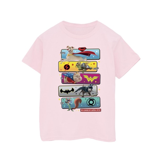 DC Comics Girls DC League Of Super-Pets Character Pose Bomull T-shirt Baby Pink 5-6 Years